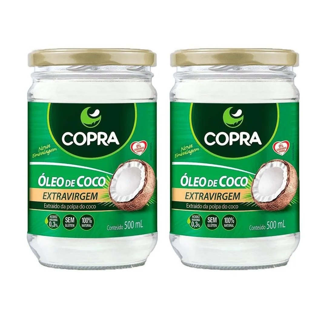 Kit 2uni Óleo de Coco Extravirgem 500ml - Copra