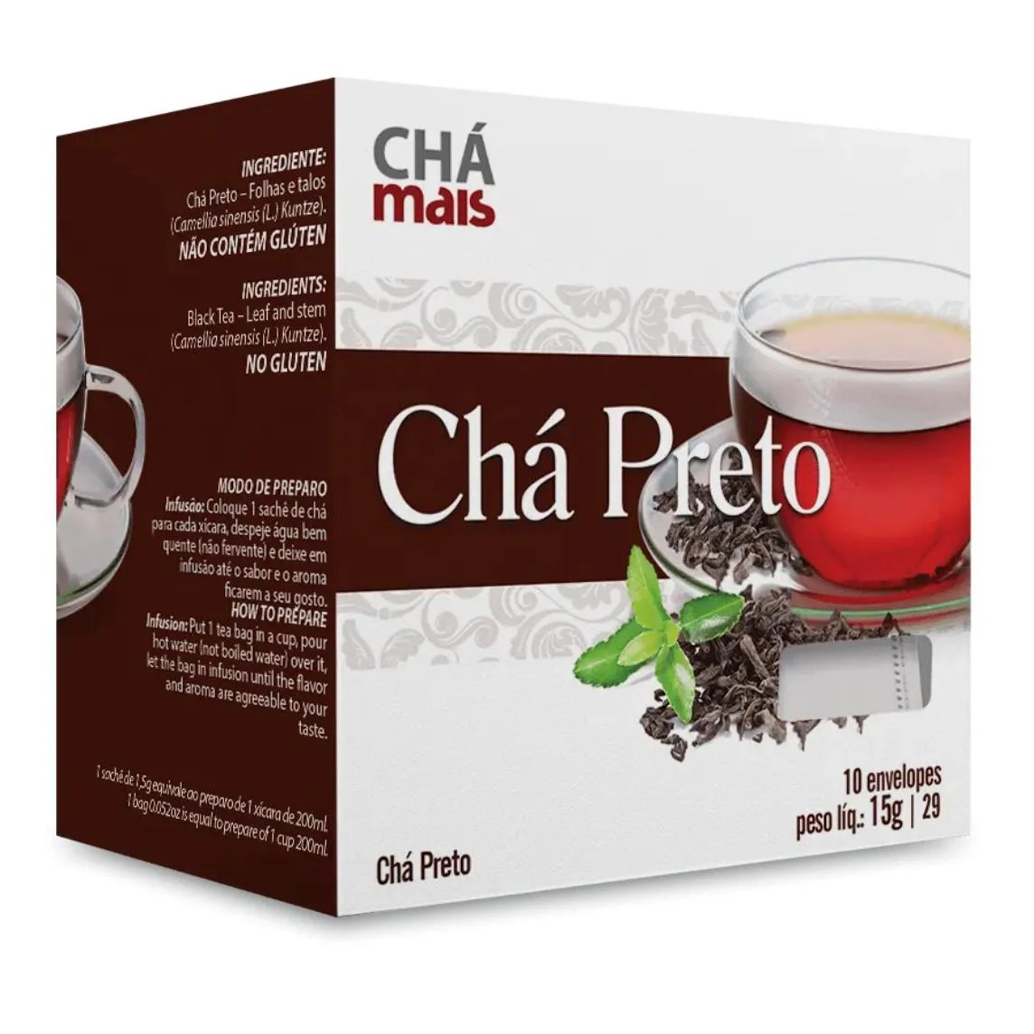 Clinicmais Chá Preto 10 Sachês 15g - Chá Mais