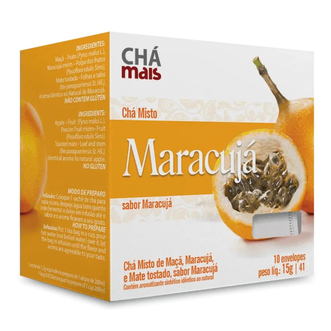 Clinicmais Chá Maracujá 10 Sachês 15g - Chá Mais