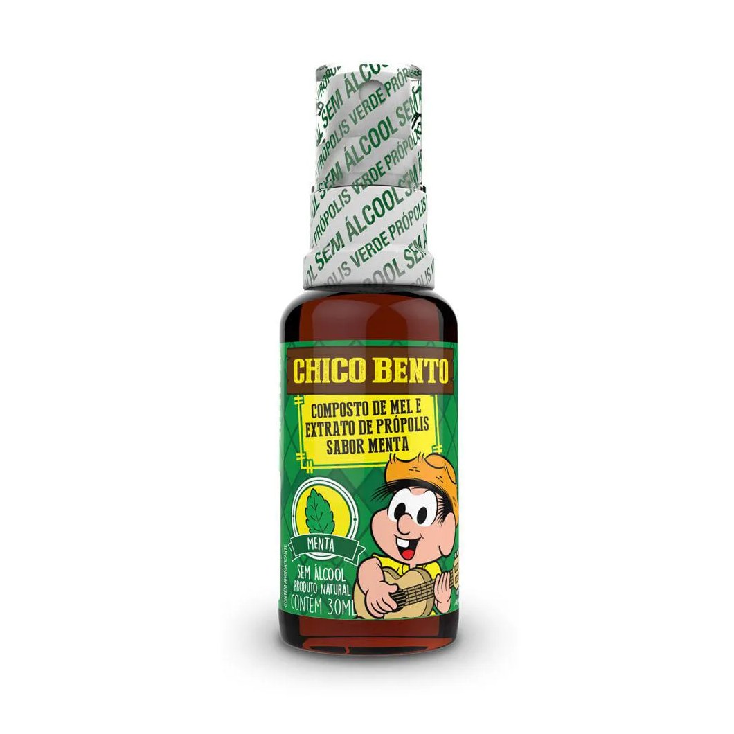 Própion Chico Bento - Spray com Mel e Menta sem Álcool (30ml) - Baldoni