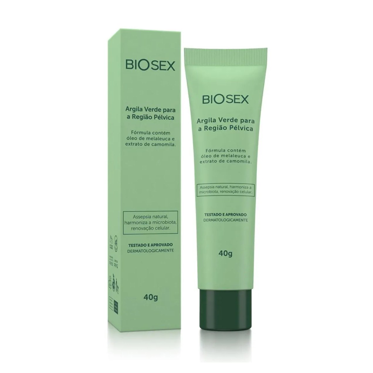 Creme Intimo com Argila Verde Renovação Celular Biosex 40g