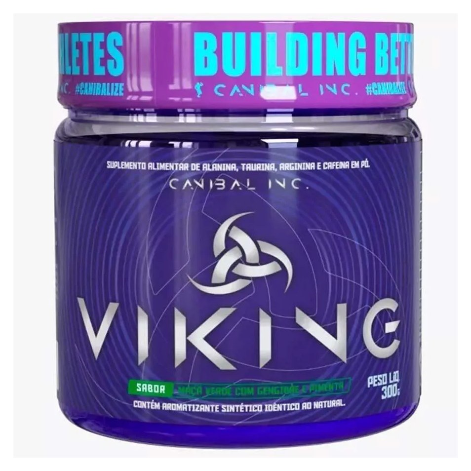 Pré-treino Canibal Inc Viking Maçã Verde 300g