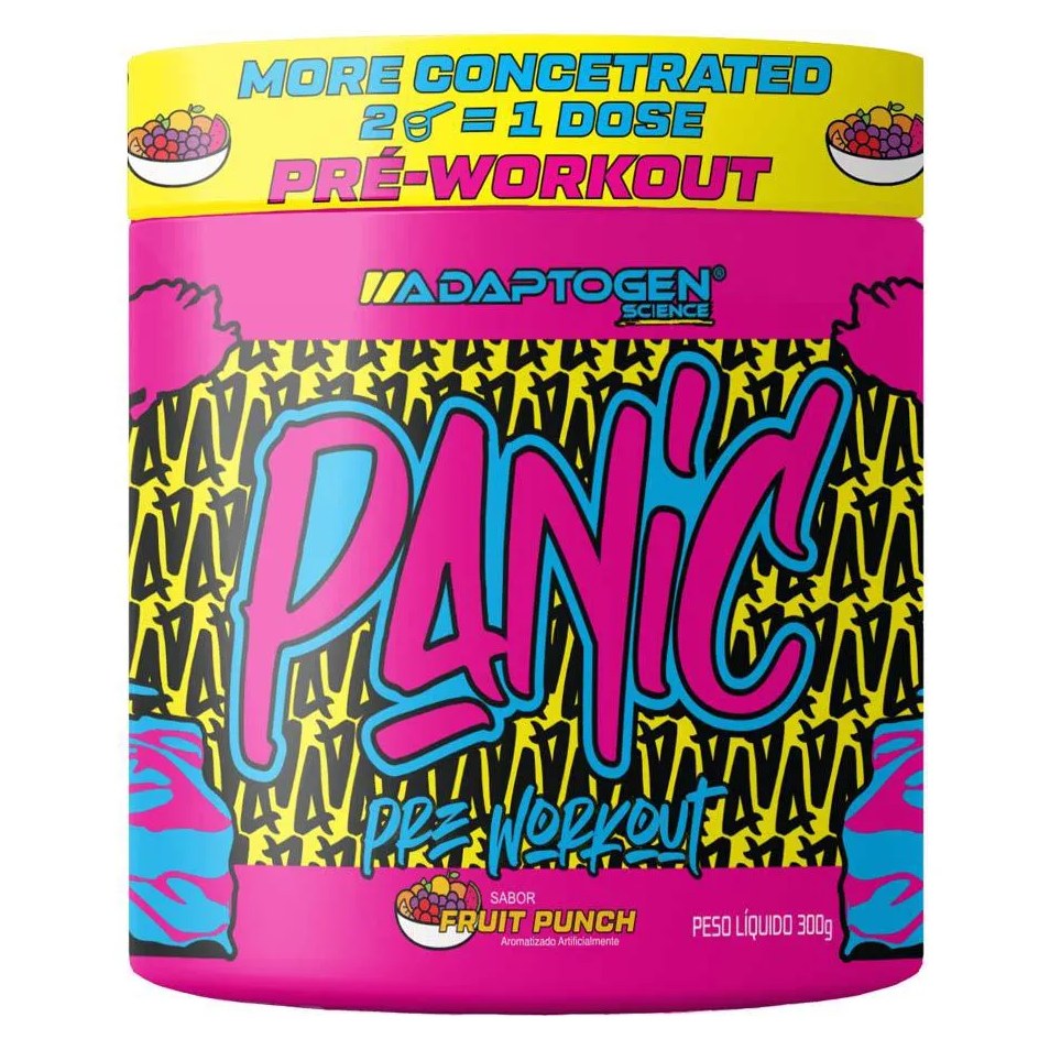 Pré-treino Adaptogen Science Panic Fruit Punch 300g