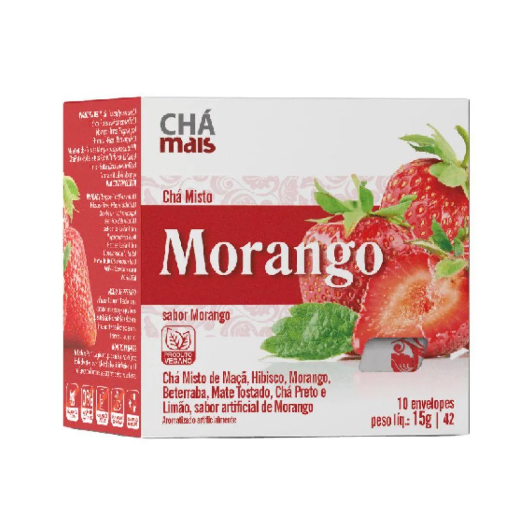 Chá Misto de Morango 10 Sachês - Chá Mais
