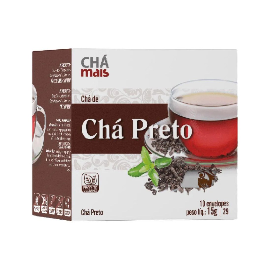 Chá de Chá Preto 10 Sachês - Chá Mais