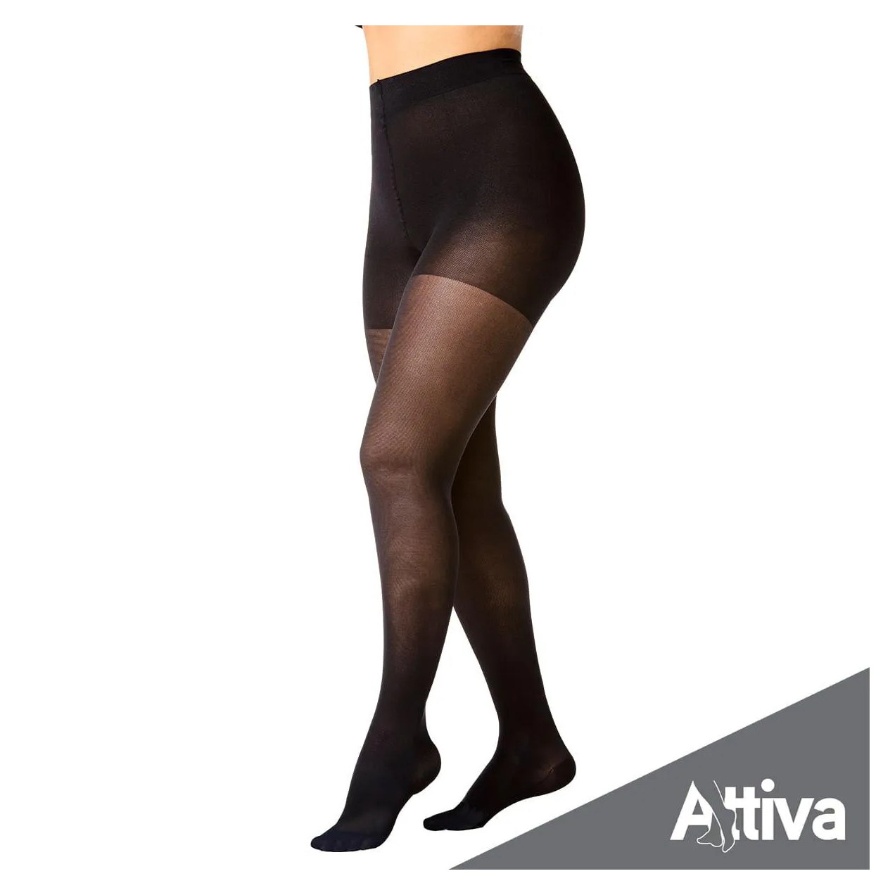 Meia Calca Attiva Alta Compressao 20-30 Fem Fechada Preta P