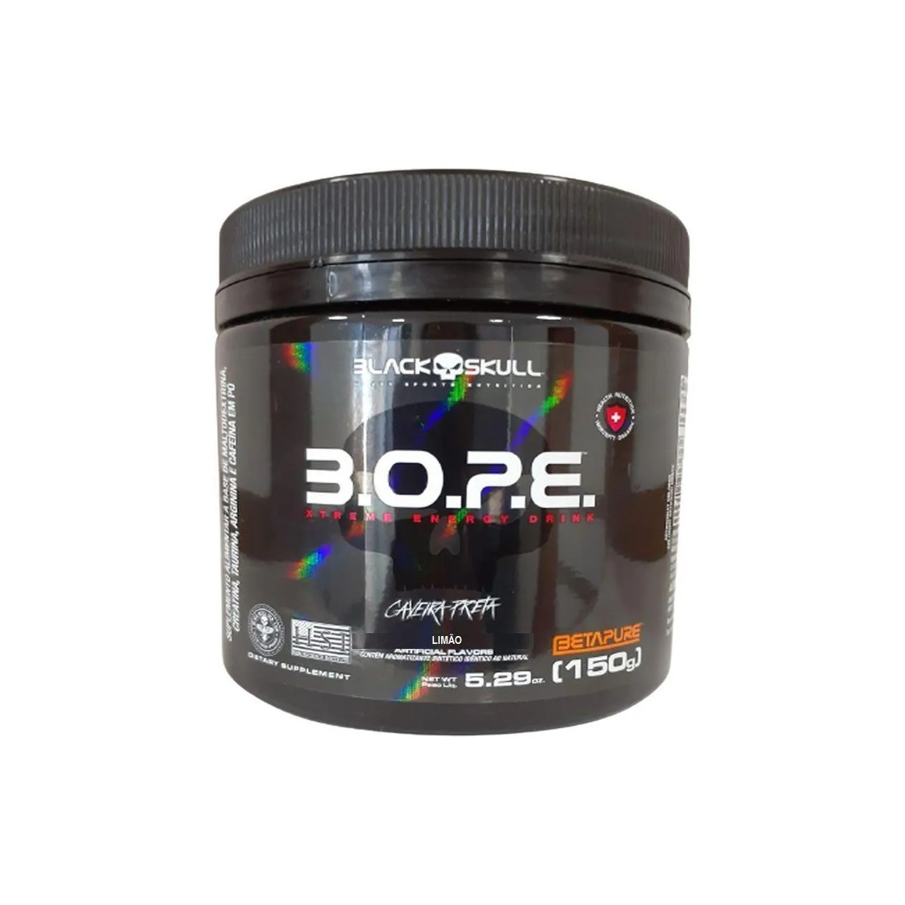 Pré-treino Black Skull Bope Beta Pure Limão 150g