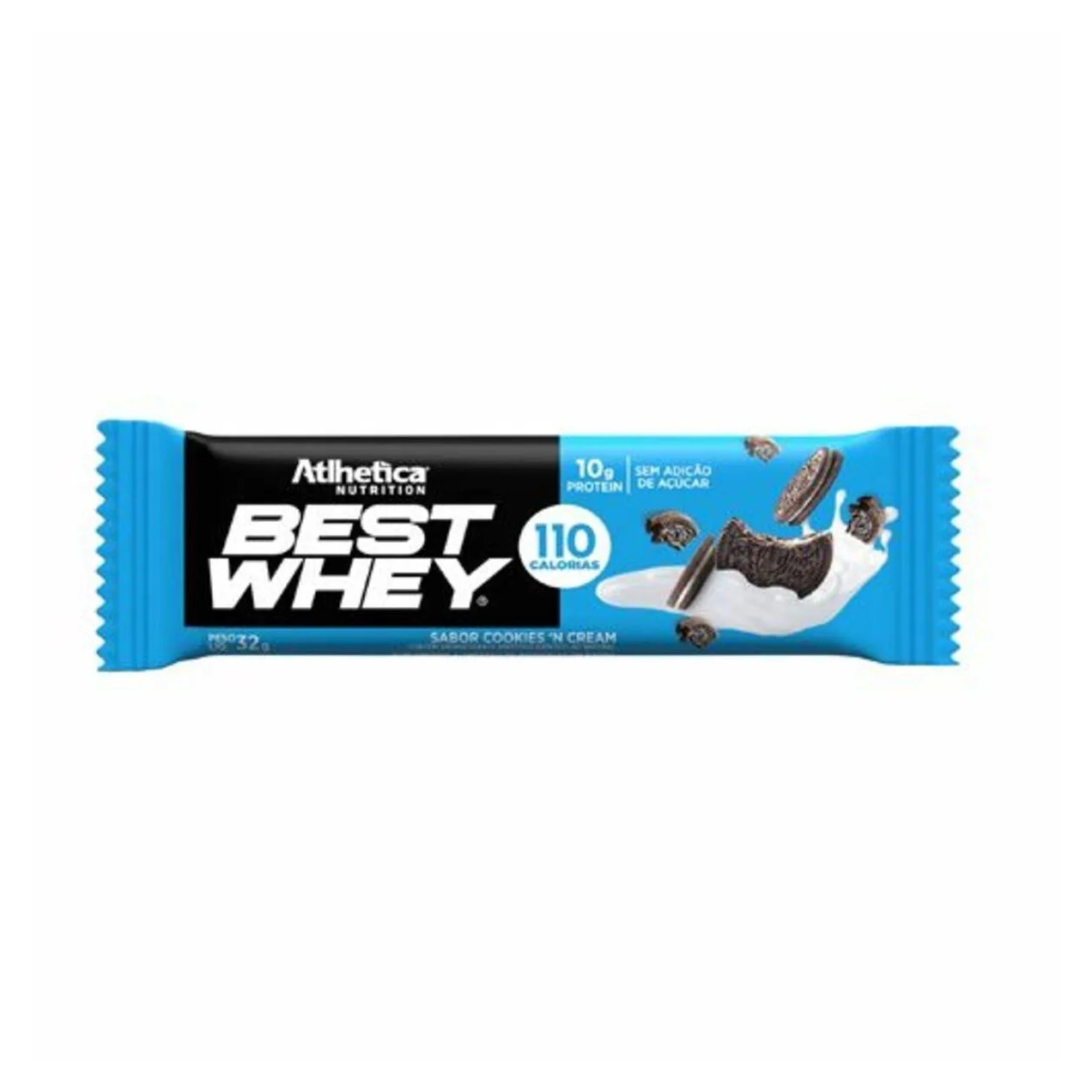 Barra Proteica Best Whey-1Barra 32G Cookies & Cream - Atlhetica Nutrition