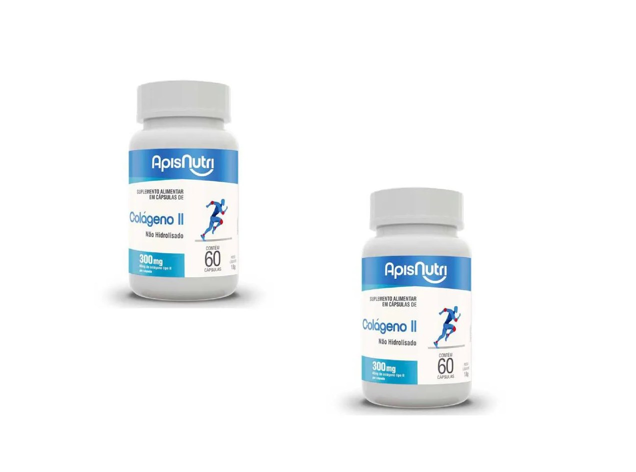 Kit 2 Colageno Ii Não Hidrolisado com 60caps - Apisnutri
