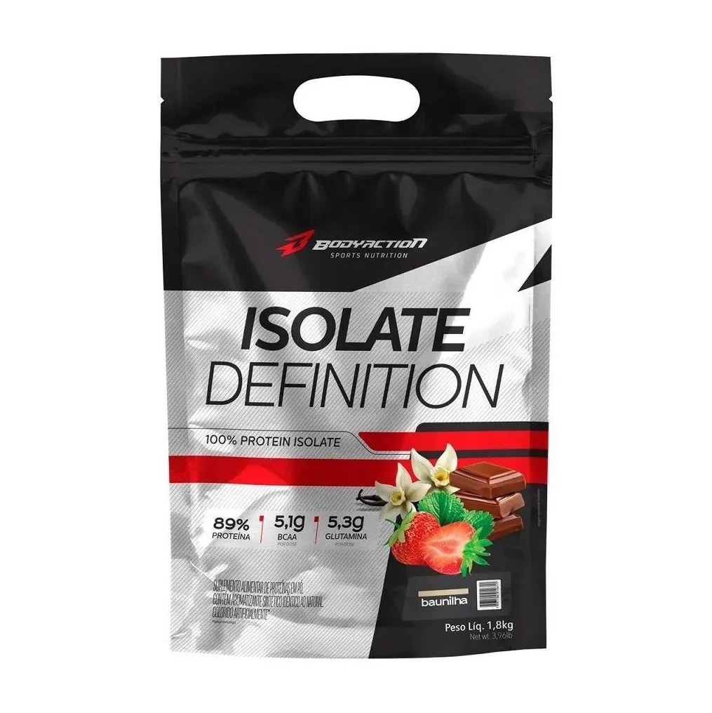 Proteína Isolada em Pó Body Action Isolate Definition Baunilha Refil 1,8kg