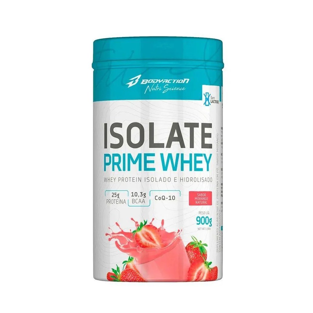 Isolate Prime Whey (900g) - Sabor: Morango