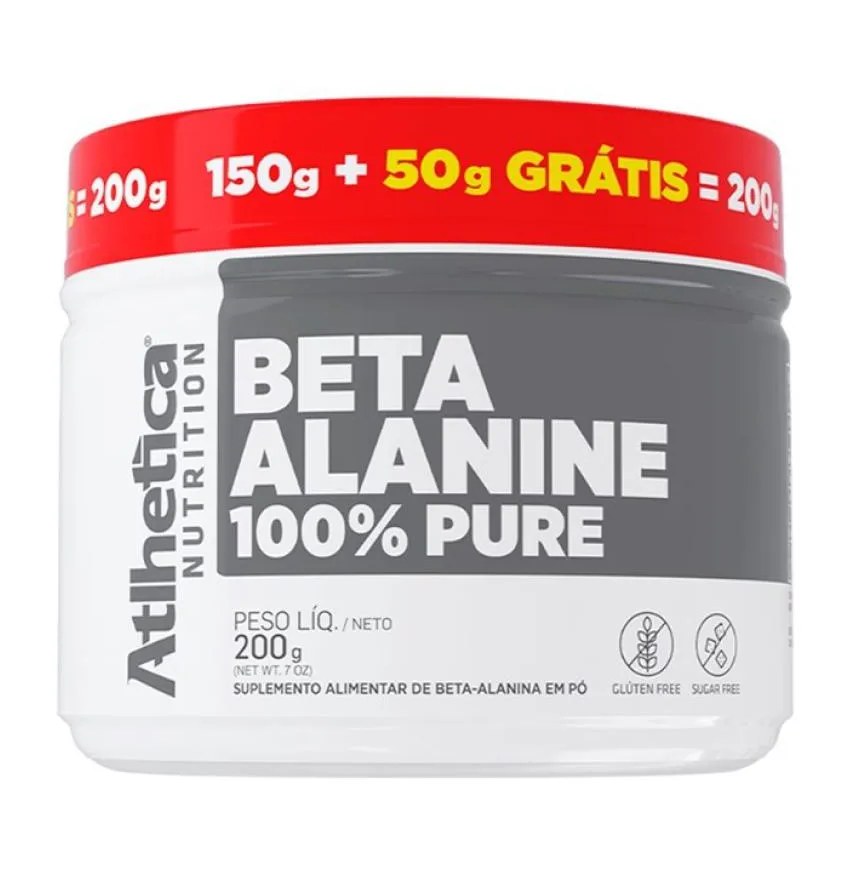 Pré-treino Athletica Nutrition Beta Alanina 100% Pure 150g + 50g Grátis