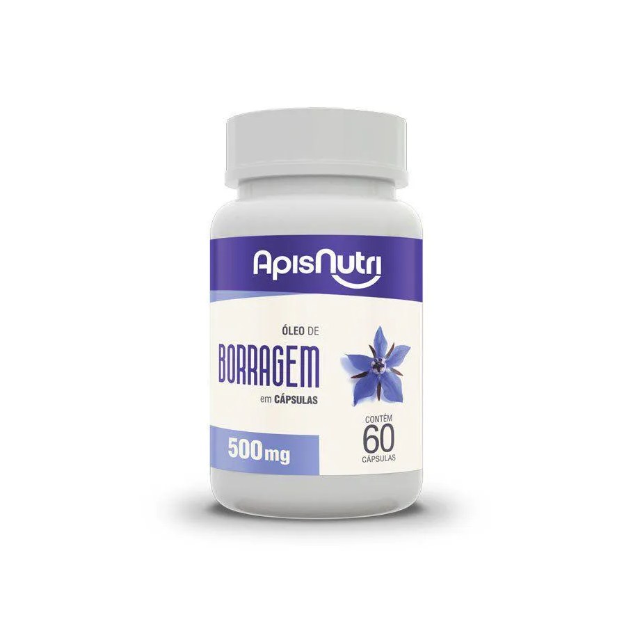 Óleo de Borragem 500mg (60 Cápsulas) - Padrão: Único