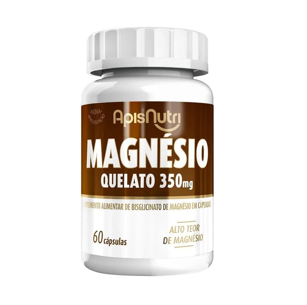 Magnésio Quelato 350mg (60 Cápsulas) - Padrão: Único