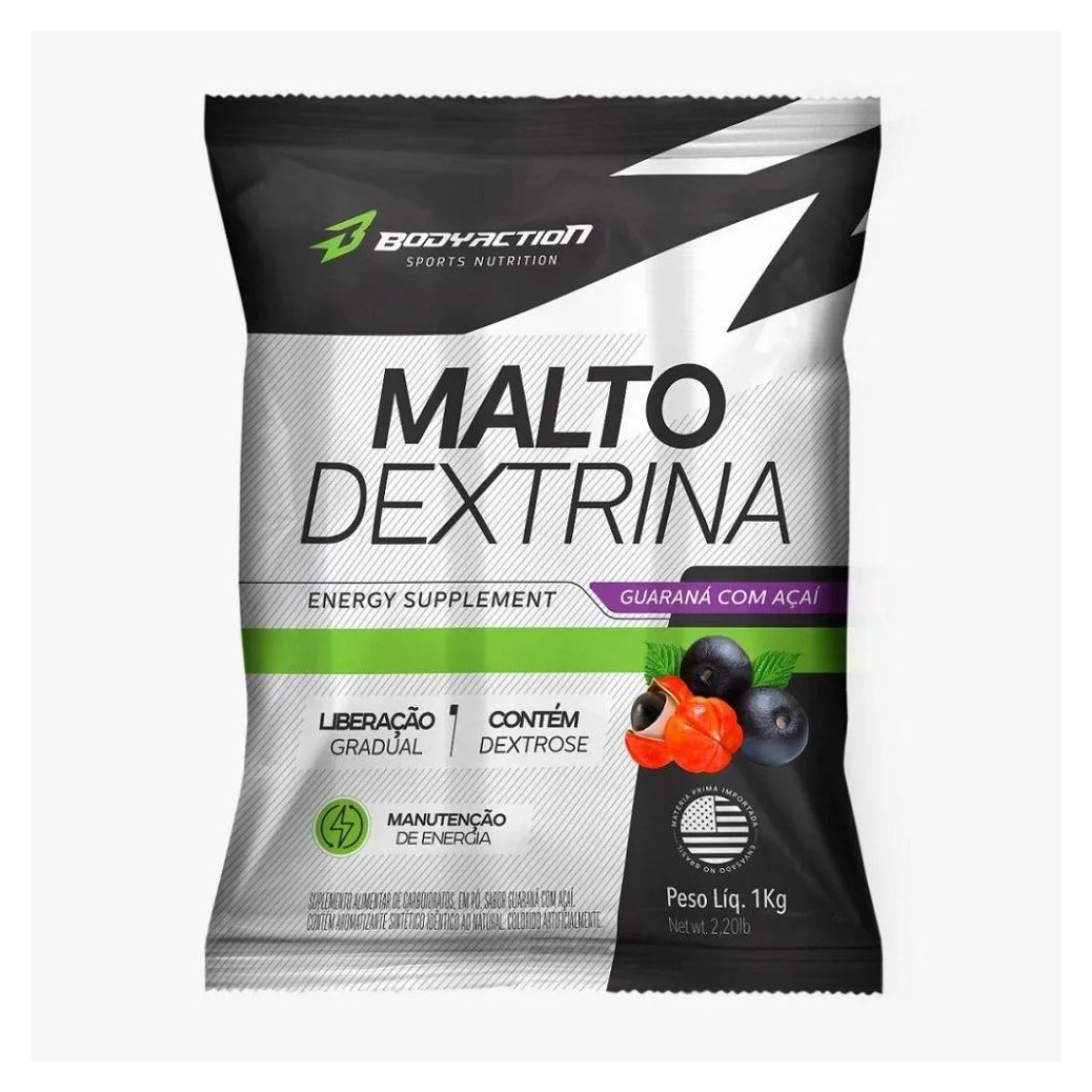 Maltodextrina Body Action Malto Dextrin Guaraná com Açaí 1kg