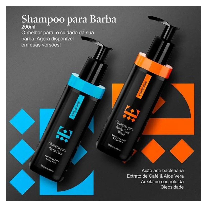 Kit Barba Goot Wood - Óleo + Balm + Shampoo Barba Embaixador 200ml