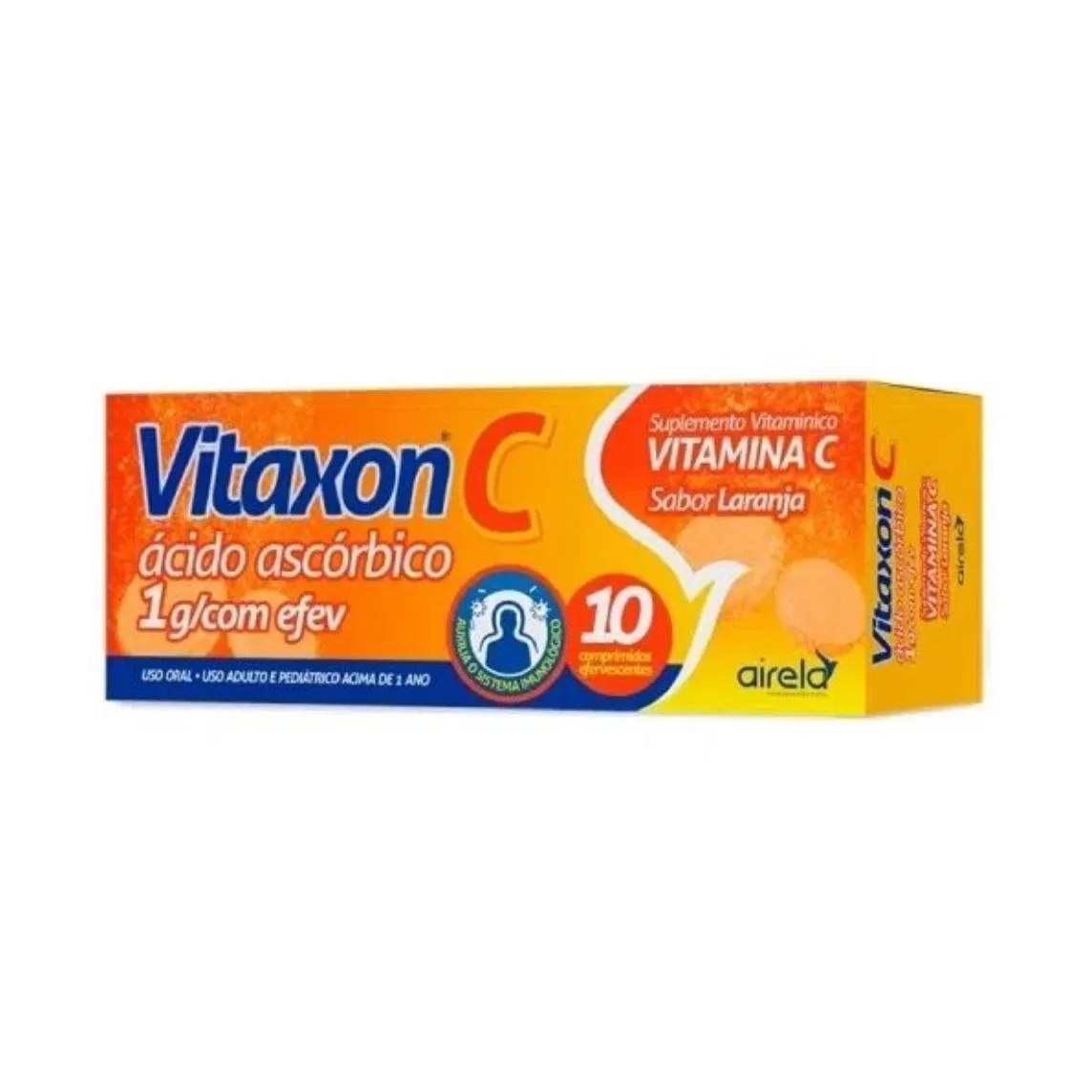 Suplemento Vitamina C Laranja Vitaxon Efervesc C10 - Airela