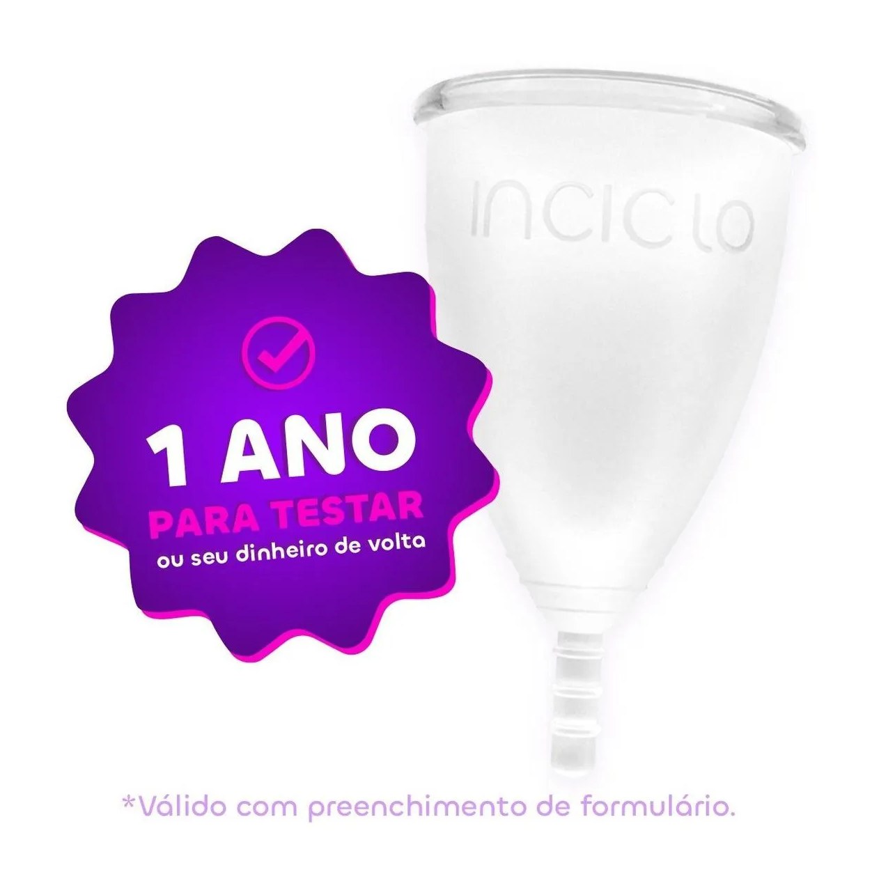 Kit Coletor Menstrual Inciclo A + cápsula Esterilizadora Lavanda / Roxa / Lilás