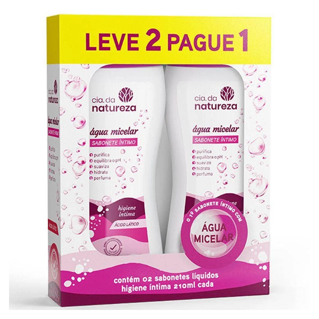 Sabonete Íntimo Cia da Natureza Micelar Lv2 Pg1 210ml