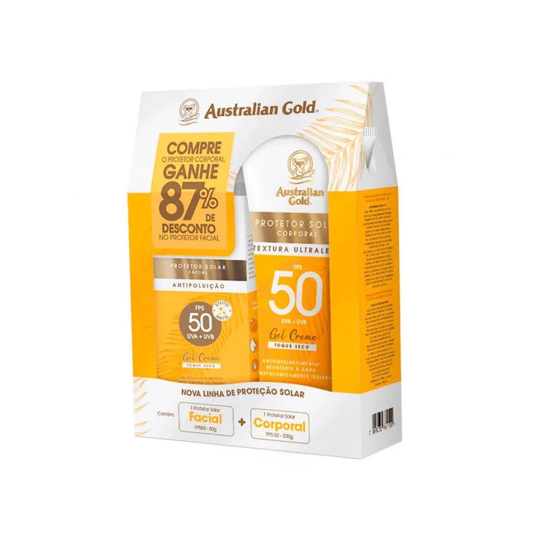 Protetor Solar Austalian Gold 200gr Facial 50gr Fps50