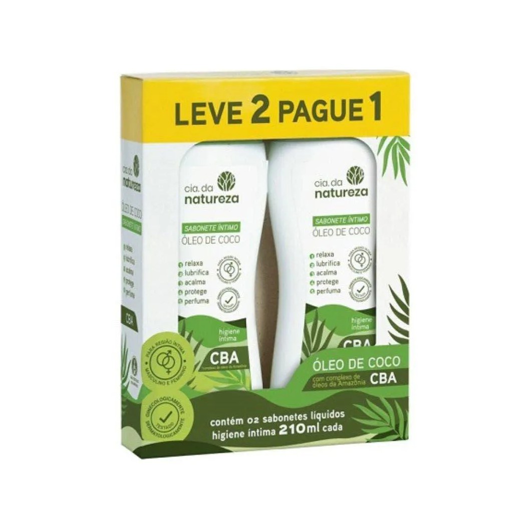 Sabonete Intimo Cia da Natureza Óleo de Coco Lv2 Pg1 210ml