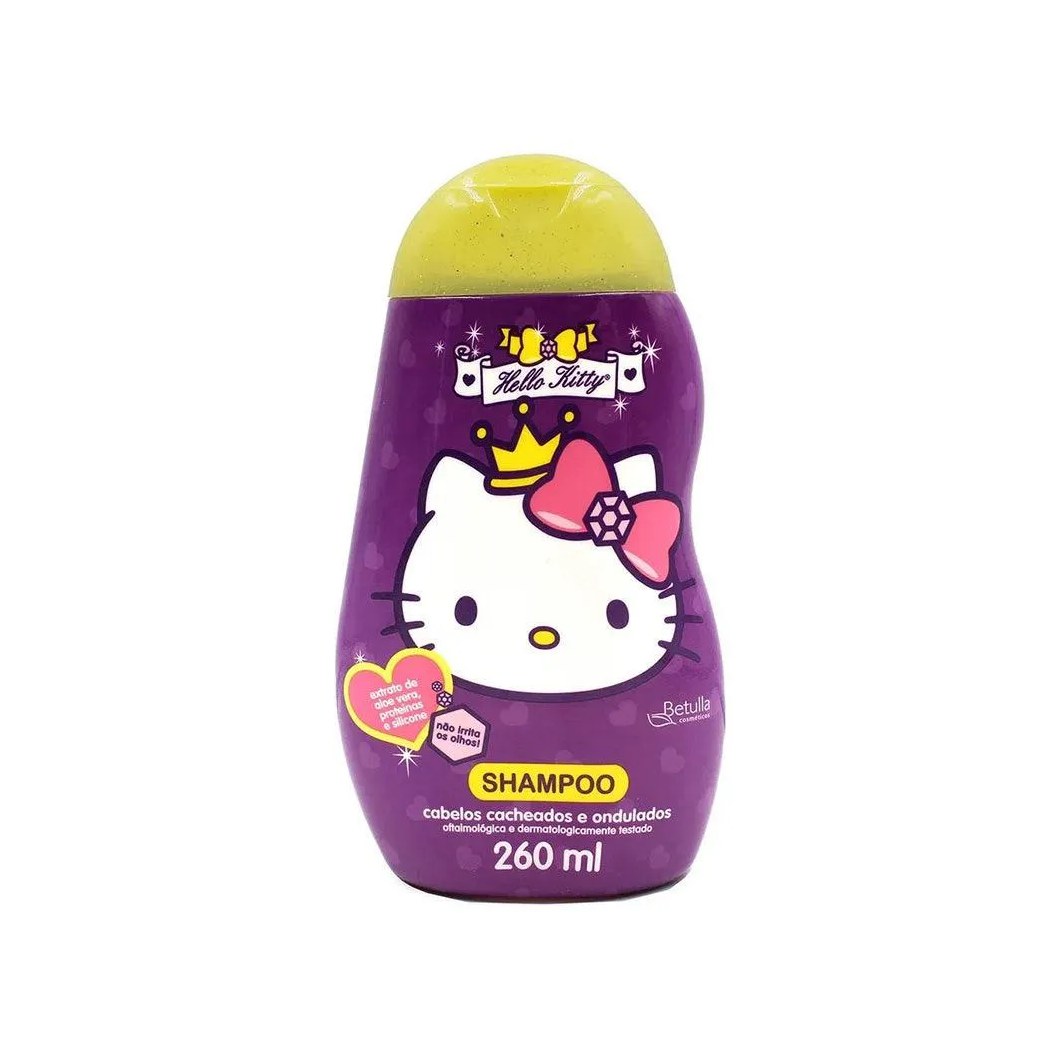 Shampoo Infantil Hello Kitty Cabelos Cacheados e Ondulados 260ml