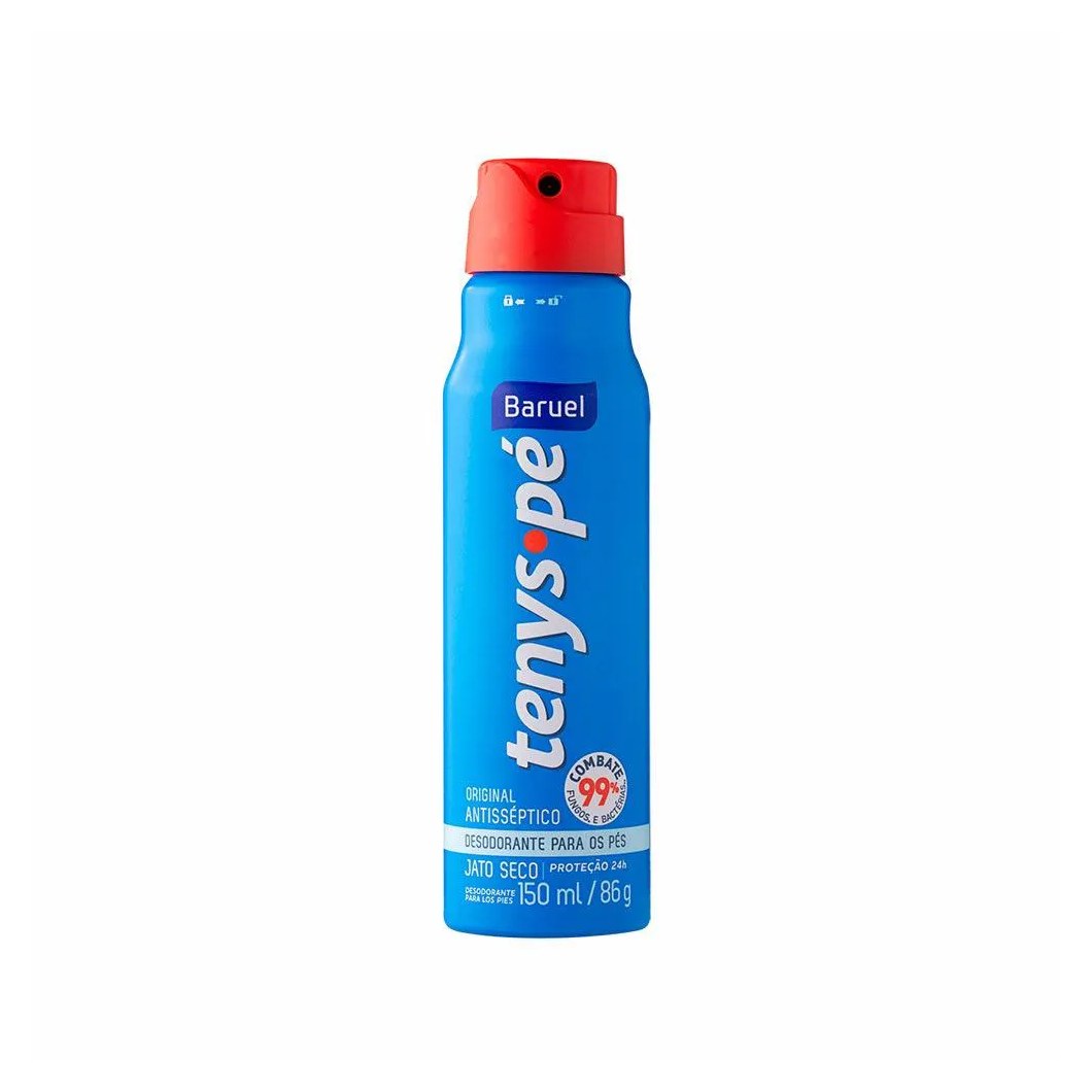 Talco para Pés Aerosol Baruel Tenys Pé Original Antisséptico 24h Adulto 150ml