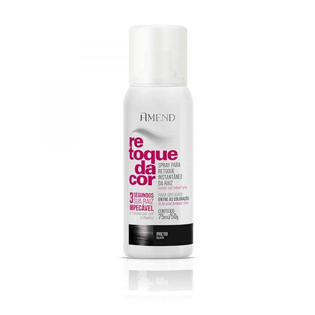 Spray Retoque de Raiz Amend Preto 75ML