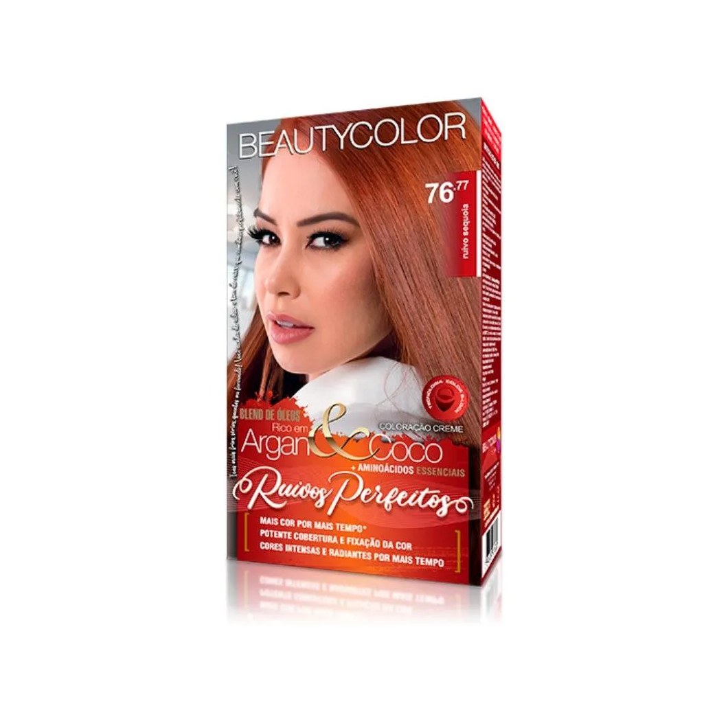 Tintura Beauty Color Ruivos Perfeitos Kit 76.77 Ruivo Sequoia