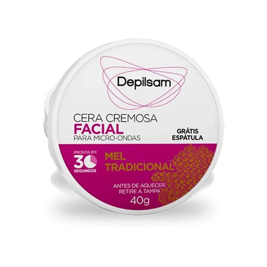 Cera Depilatória de Microondas Depilsam Mel 40g