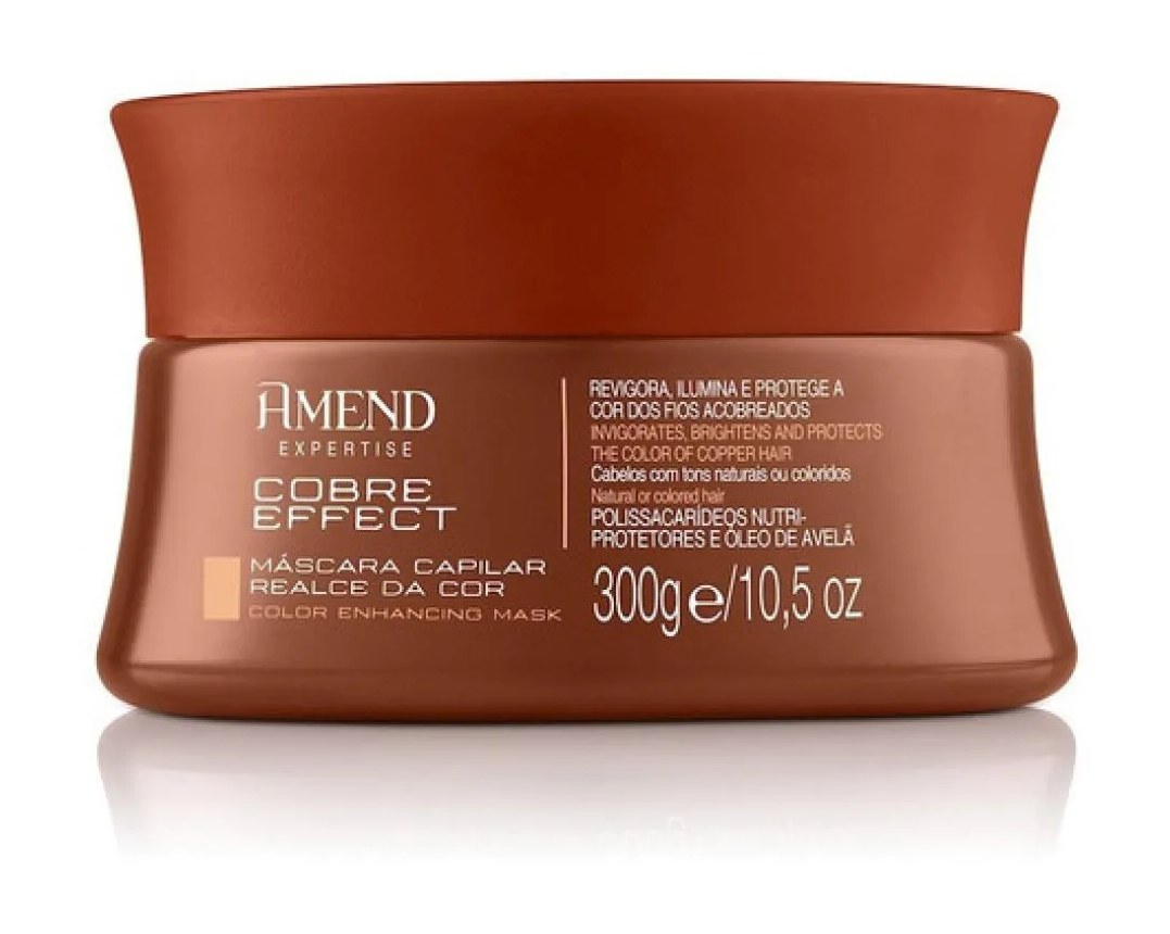Máscara Realce da Cor Cobre Effect Ruiva Amend Cosméticos 300g