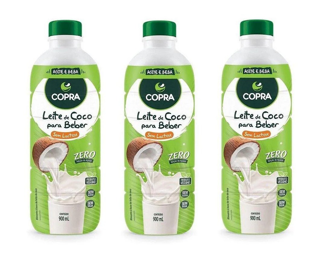 Kit 3uni Leite de Coco Pronto para Beber 900ml - Copra