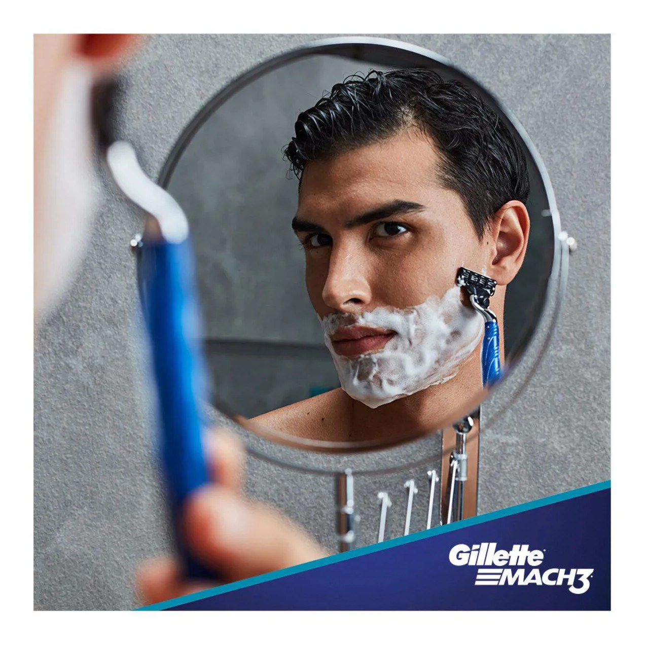 Aparelho de Barbear Gillette Mach3 Acqua Grip + 1 cartucho