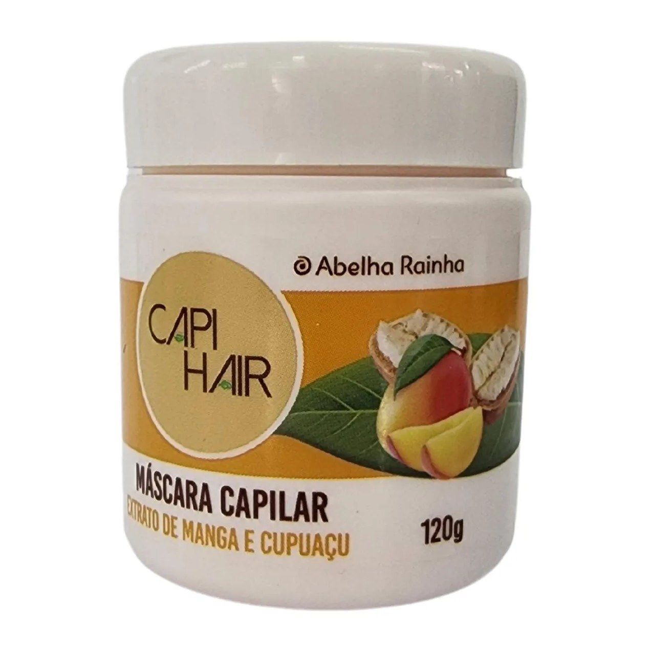 Máscara Capilar Extrato de Manga e Cupuaçu Maciez e Nutrição Capi Hair Abelha Rainha 120g