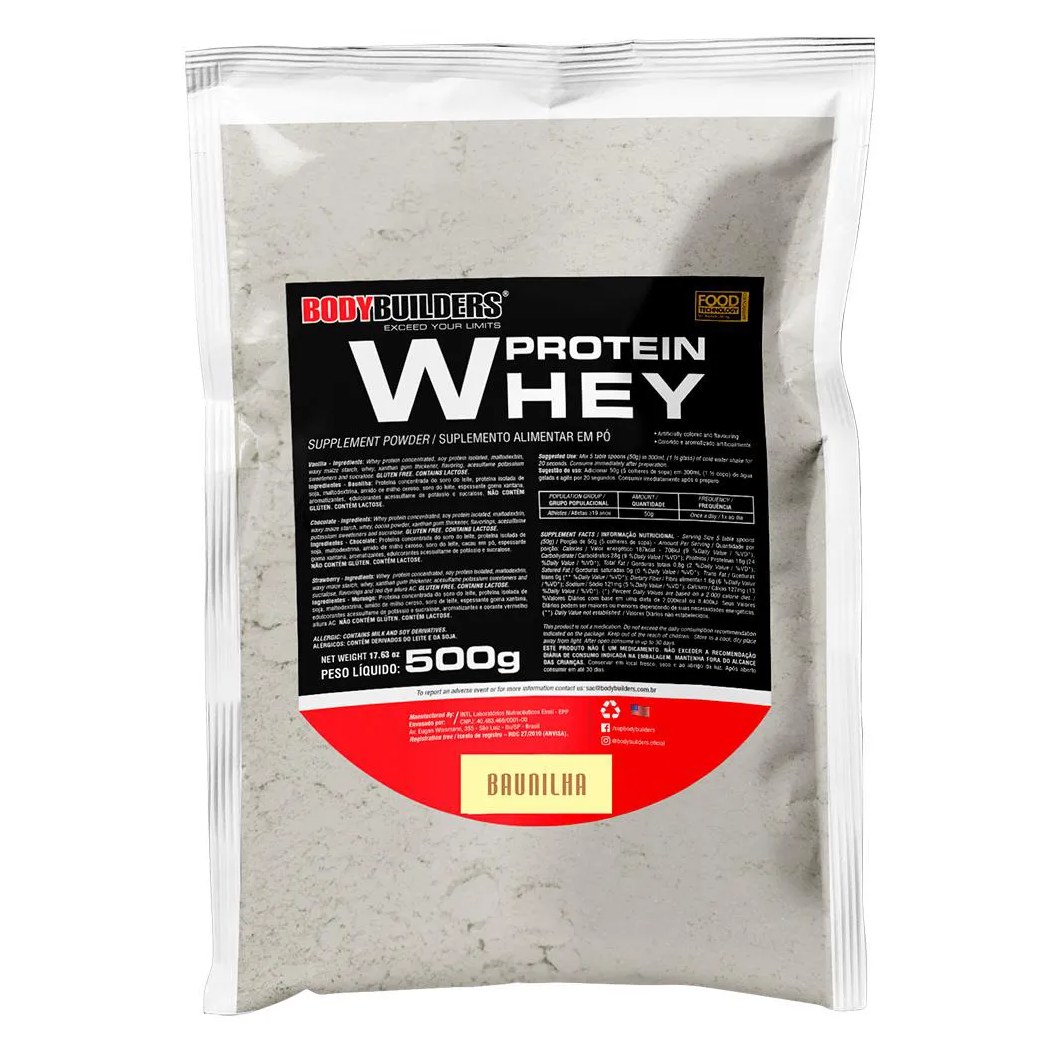 Whey Protein 500g (refil) – Bodybuilders Morango