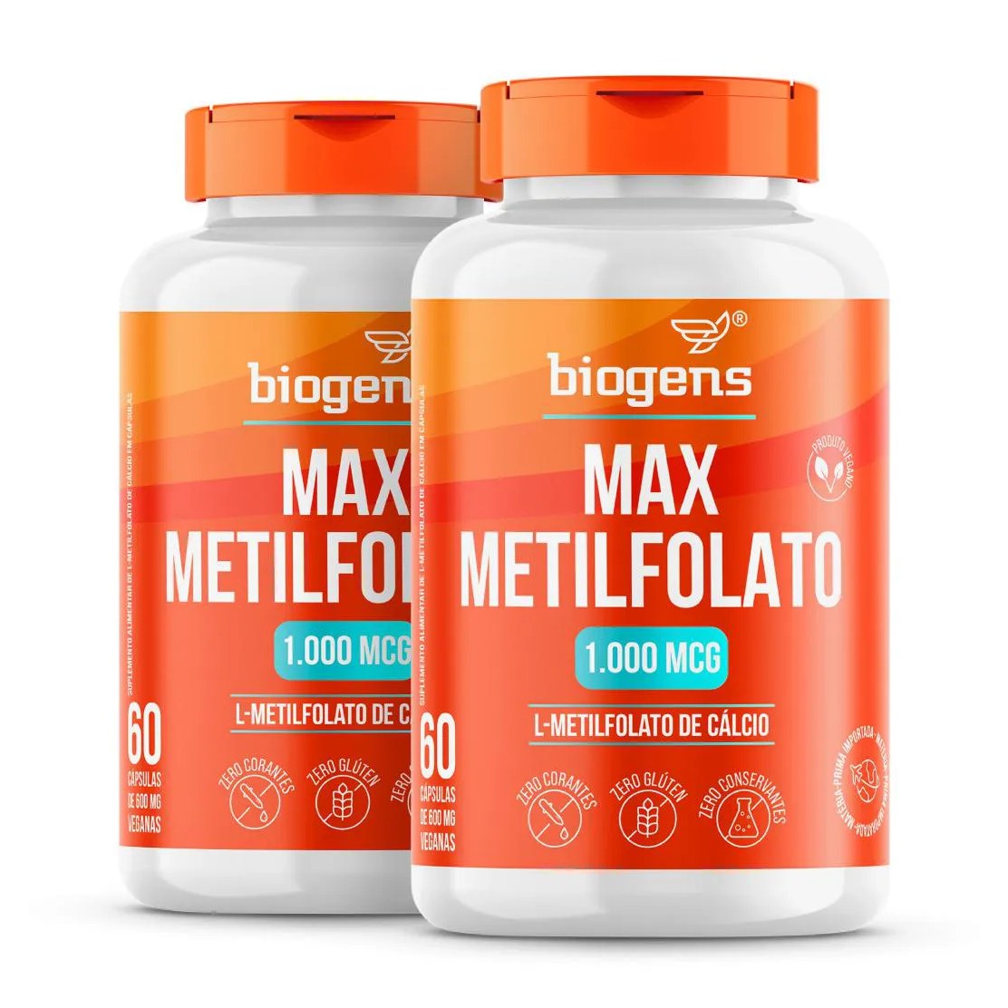 Biogens Kit 2x Max Metilfolato 1000mcg 60 Cápsulas