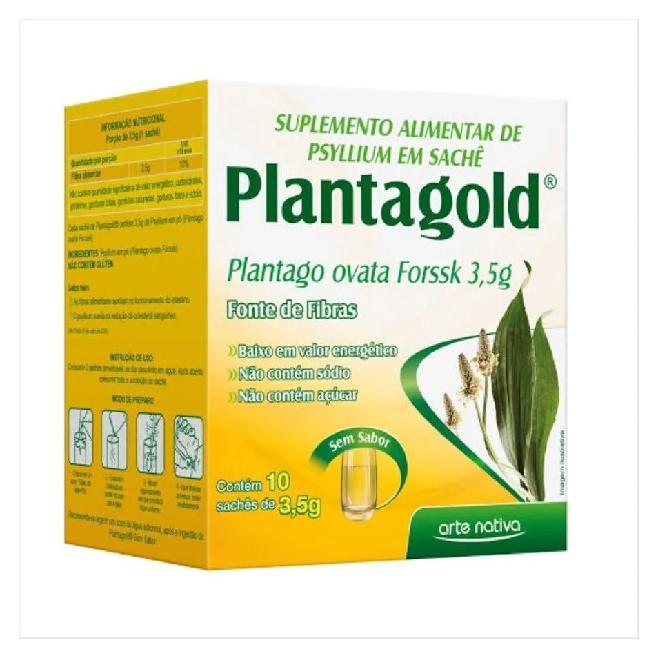 Plantagold 3,5g com 10 Saches sem Sabor Arte Nativa