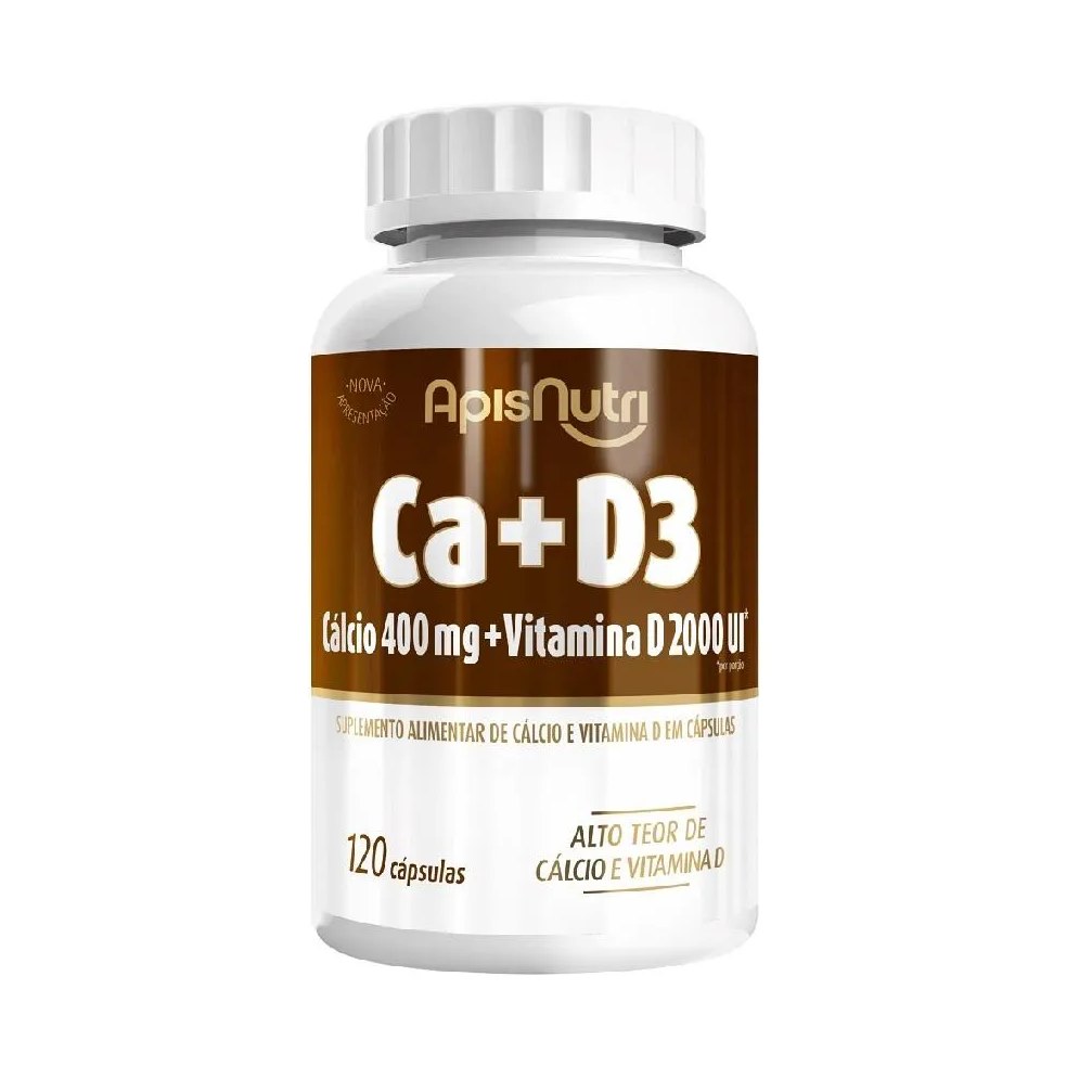 Cálcio + Vitamina D3 - 450mg (120 Cápsulas) - Padrão: Único