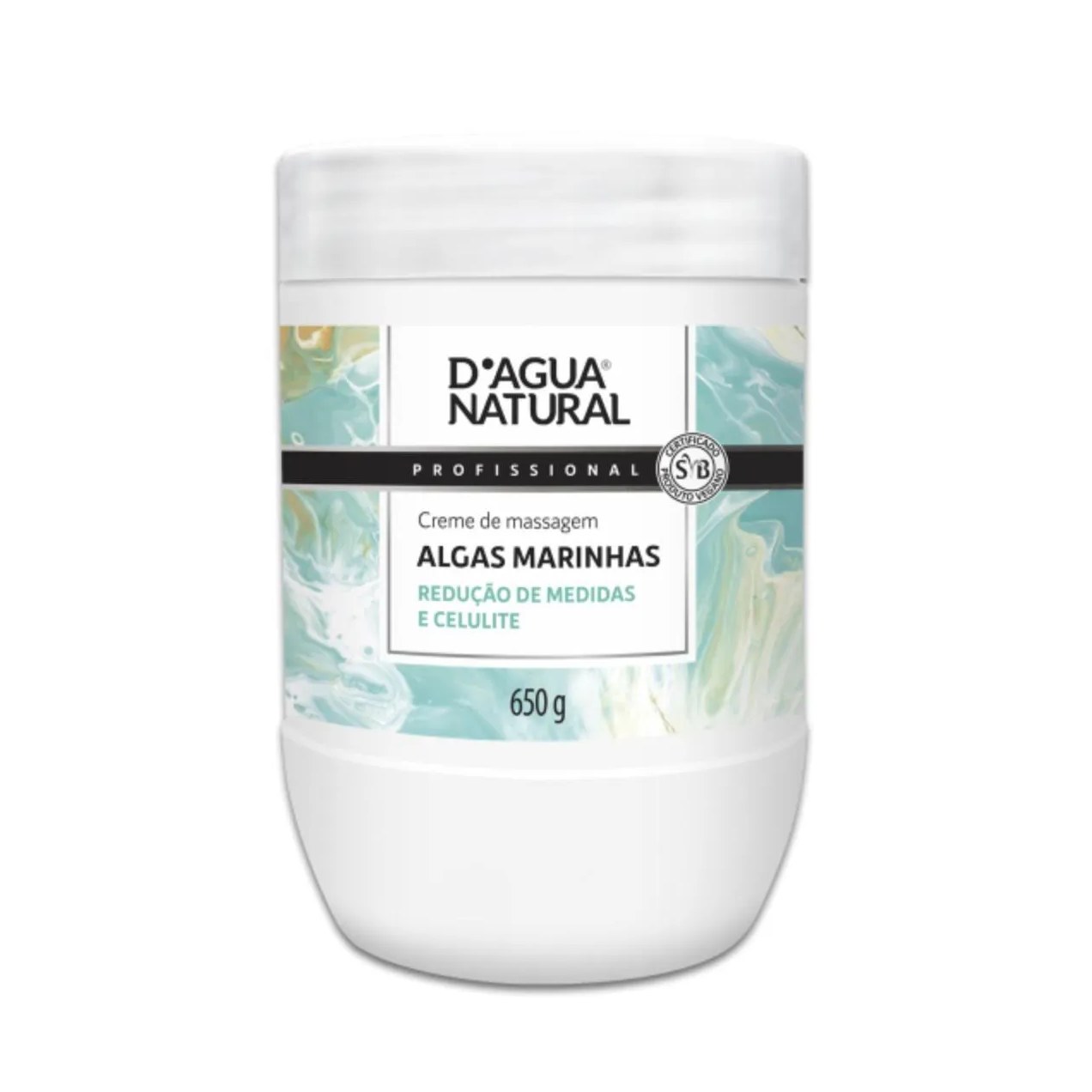 CREME DE MASSAGEM HIDRATANTE ALGAS MARINHAS REDUTOR DE MEDIDAS E CELULITE 650G