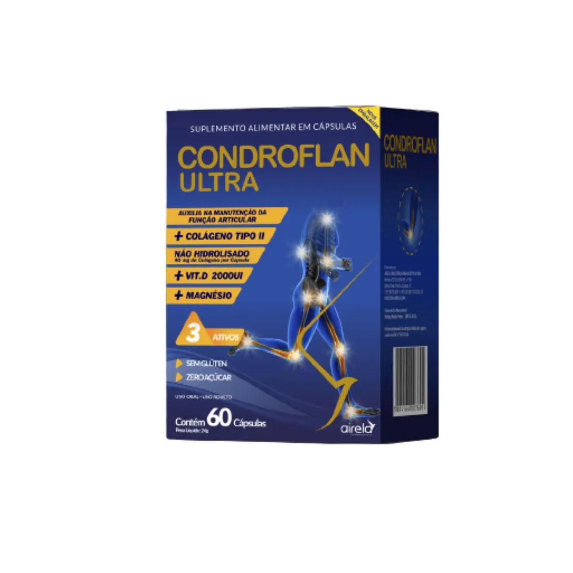 Suplemento Alimentar Condroflan Ultra Airela 60 Cápsulas