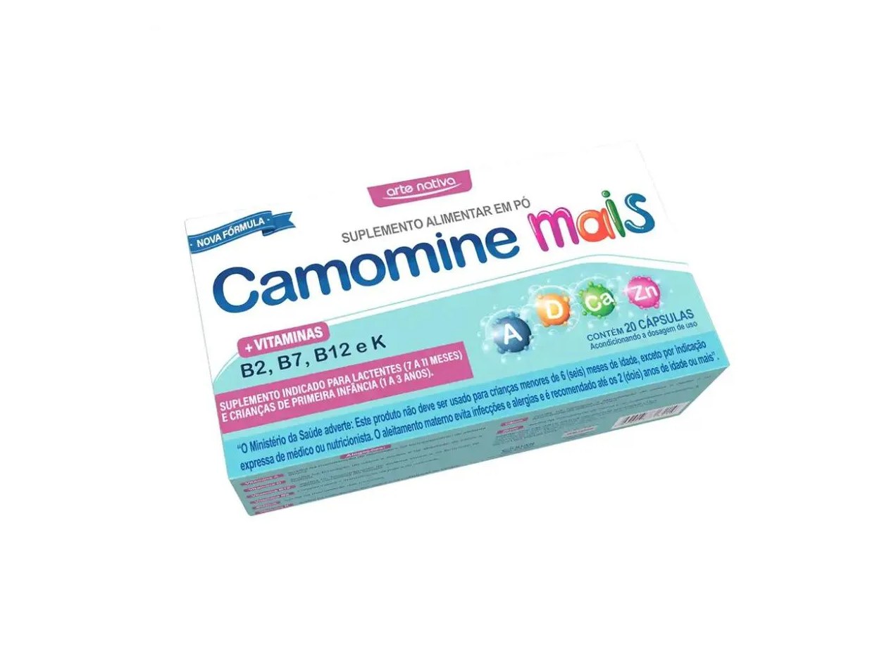 Polivitamínico Infantil Arte Nativa Camomine Mais 20 cápsulas