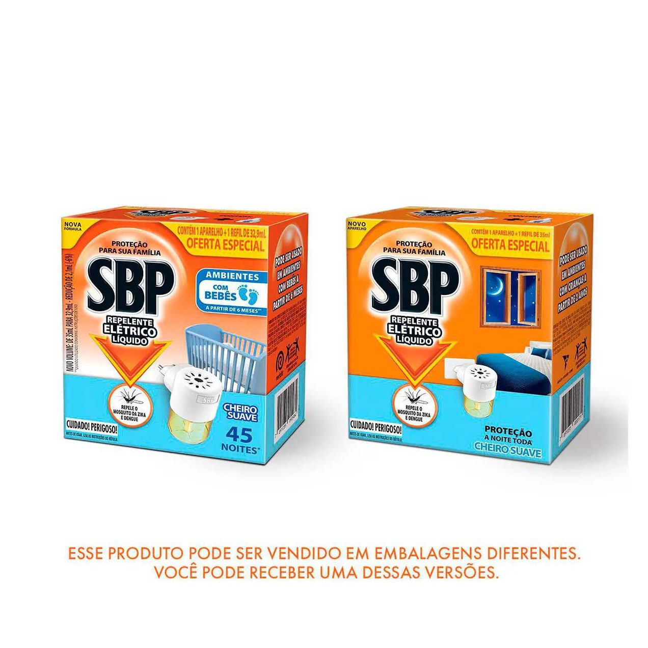 Repelente de Tomada SBP 45 Noites Cheiro Suave + Refil 35ml