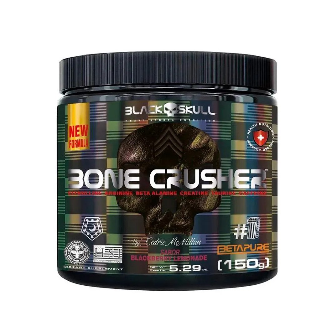 Pré-treino Black Skull Bone Crusher Blackberry Lemonade 150g