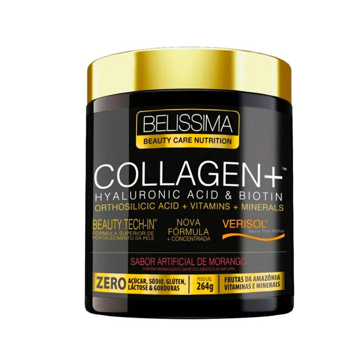 Colágeno Belíssima Collagen Plus Morango 264g