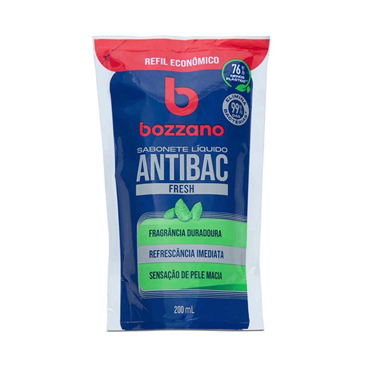 Refil Sabonete Líquido Bozzano Antibac Fresh 200ml