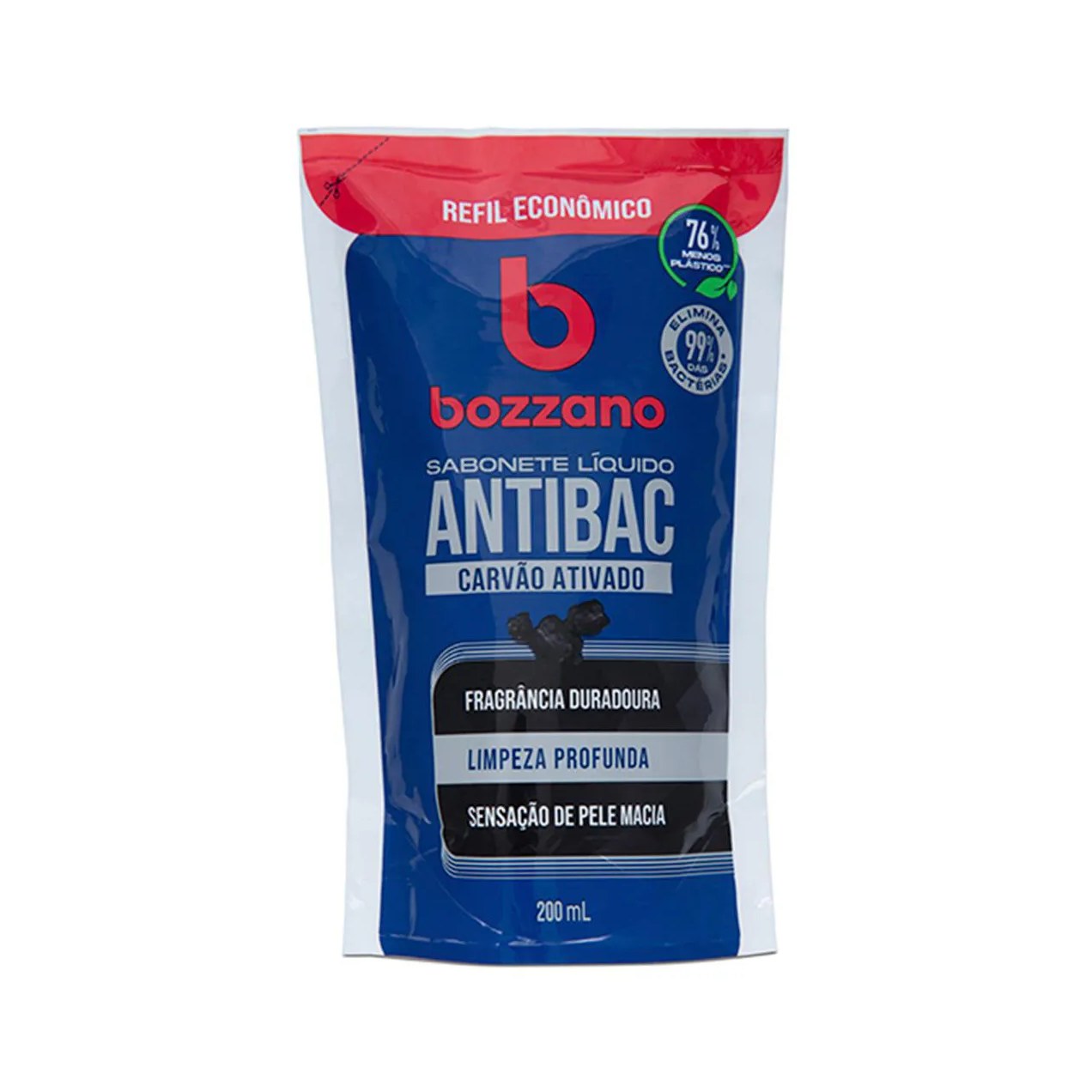 Sabonete Líquido Bozzano Antibac Carvão Ativado Refil 200ml
