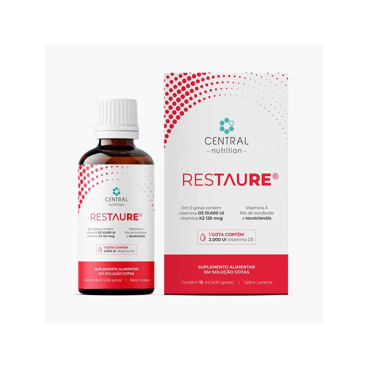 Restaure 430 Gotas Vitaminas A  D E E K Central  Nutrition