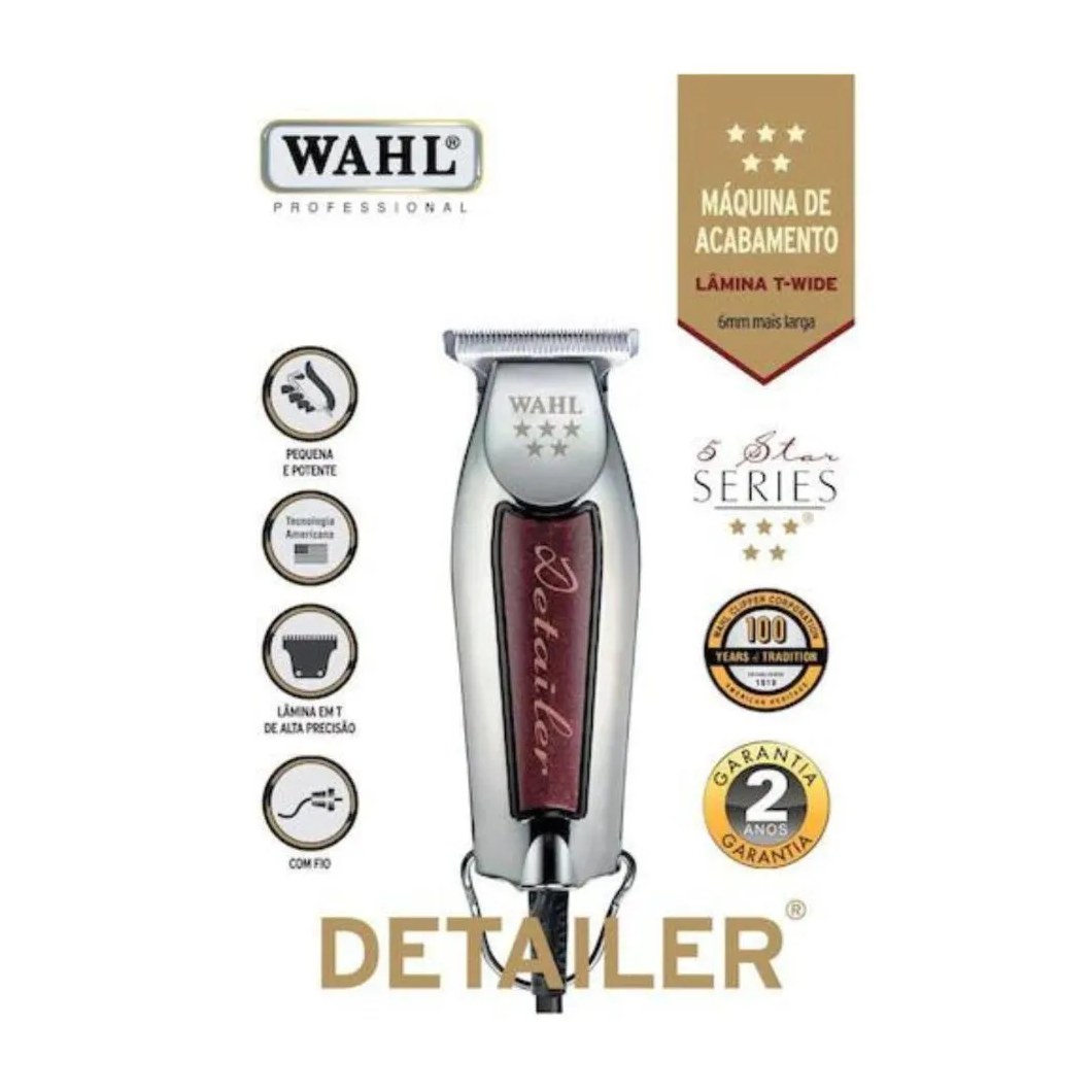 Máquina de Acabamento Wahl Detailer com Fio Bivolt