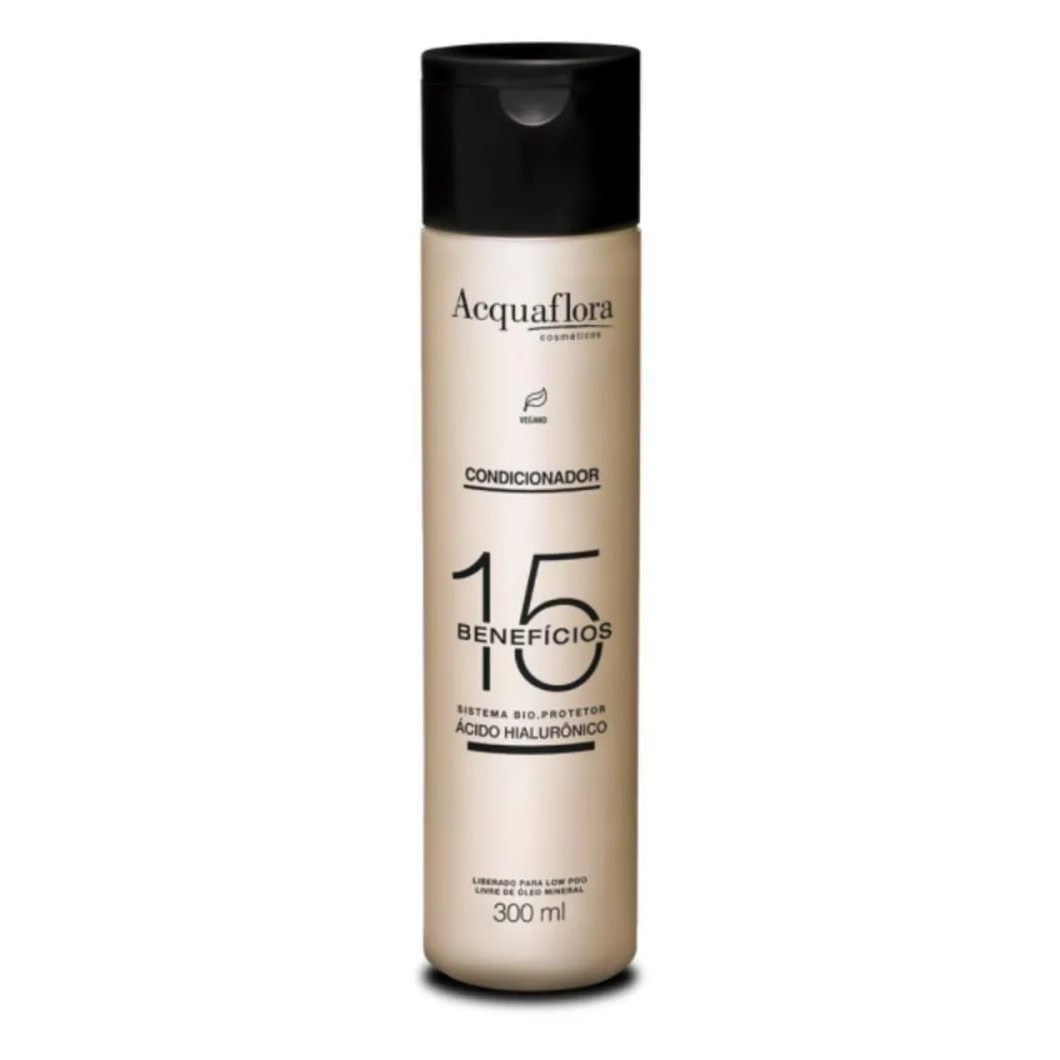 Condicionador Acquaflora 15 Benefícios Hidratação de Longa Duração 300ml