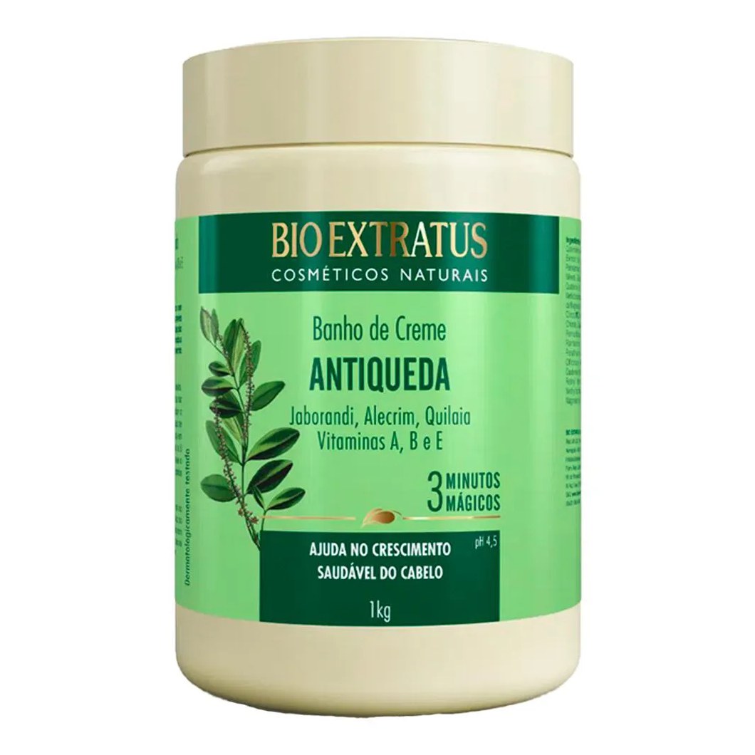 Banho de Creme Bio Extratus Jaborandi Antiqueda Alecrim 1kg
